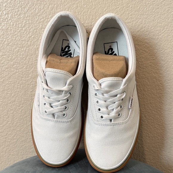 Vans White Sneakers with Tan Accents - Picture 2 of 5